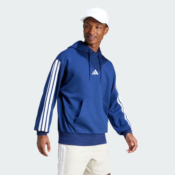 Azul Polerón con Capucha Essentials Fleece 3 Tiras