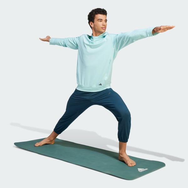 Turquesa Polera con Capucha de Entrenamiento Yoga