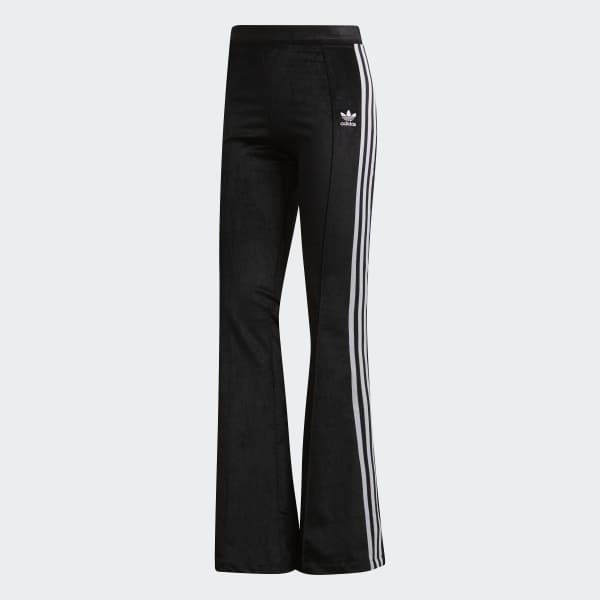 black flared joggers