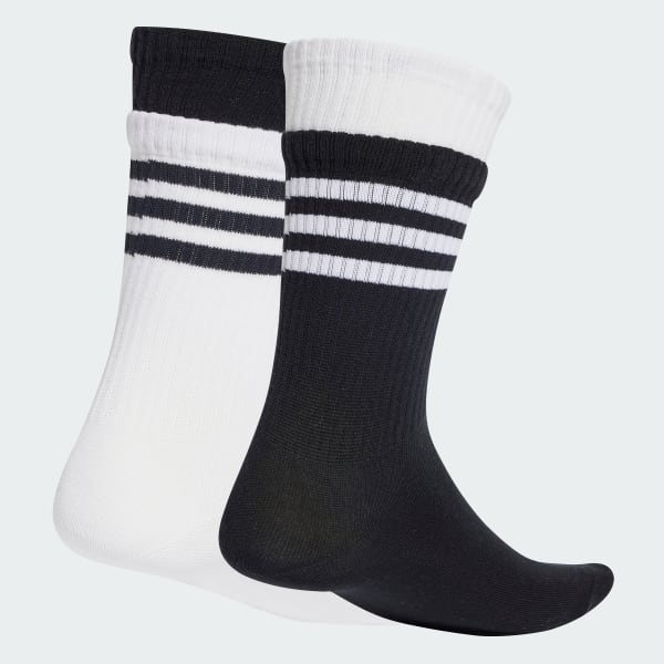 Black Two-Layer Crew Socks 2 Pairs