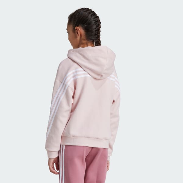 Pink Future Icons 3-Stripes Full-Zip hættetrøje