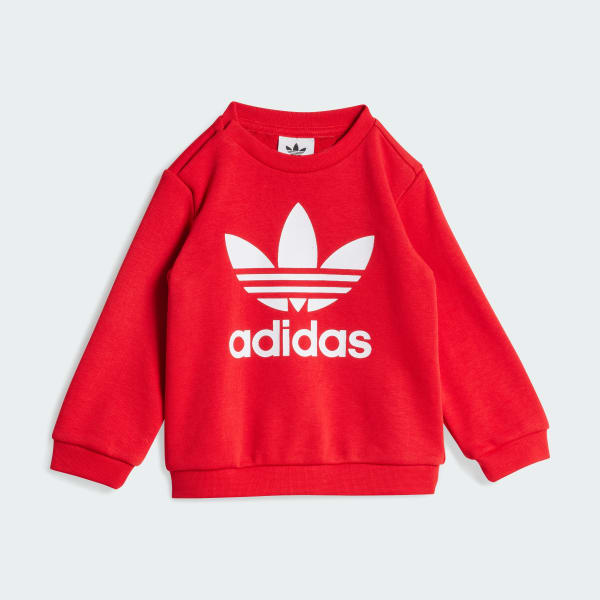 Adidas Crew Set Kids Better Scarlet 2T Kids Originals Hoodies Sweatshirts