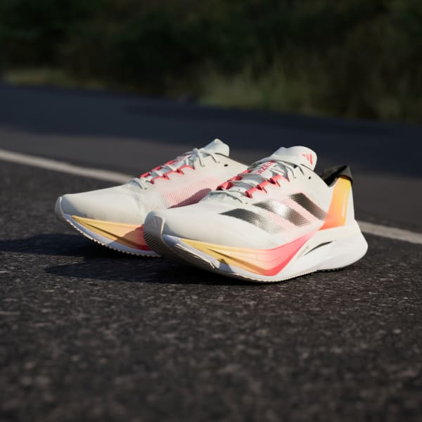 adidas Adizero Boston 12 Running Shoes - Beige | Free