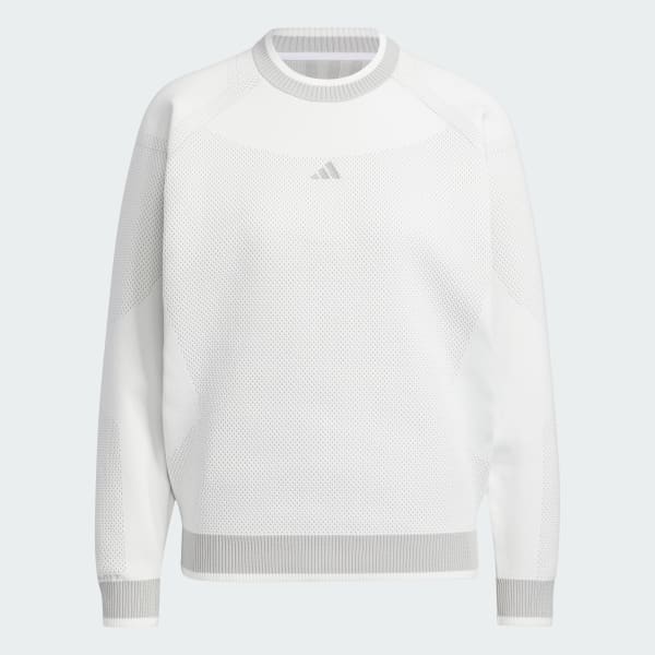 アディダス 【ゴルフ】PRIMEKNIT プルオーバー長袖セーター - ホワイト