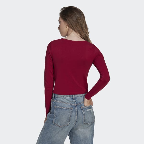 Red Centre Stage Cutout Top