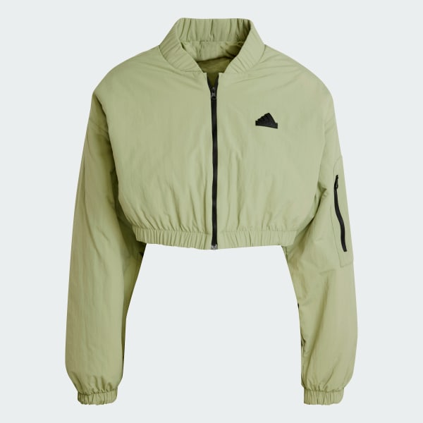 Green City Escape Padded Bomber Jacket