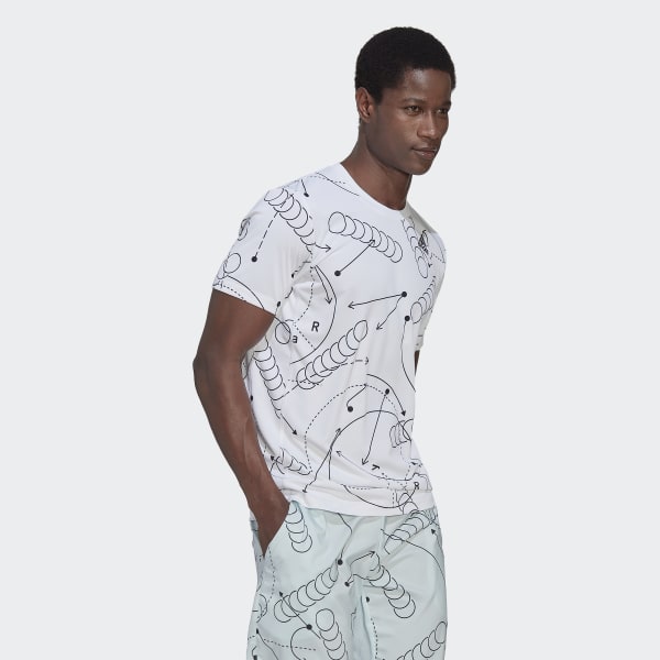 Blanco Remera Club Graphic Tennis