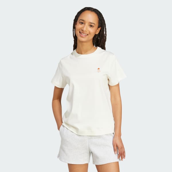 White Cat Patch Graphic Tee