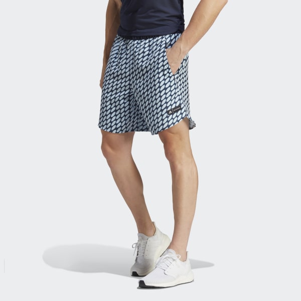 Blue adidas x Marimekko Designed for Training Shorts