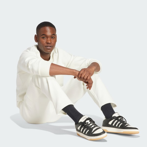 White ALL SZN Fleece Graphic Loose Cargo Pants