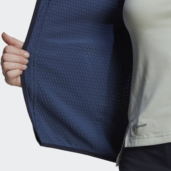 blauw Terrex Tech Flooce Light Hikingjack met Capuchon