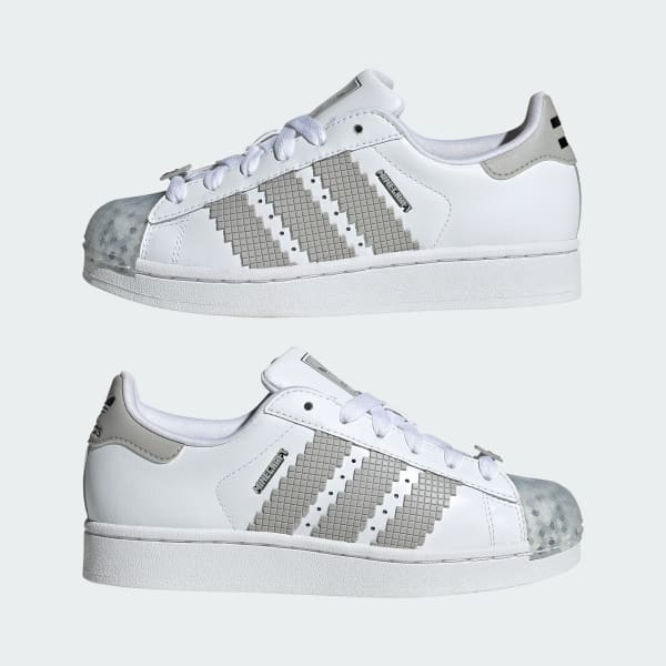 adidas Superstar II X Minecraft Shoes Kids - White | Free