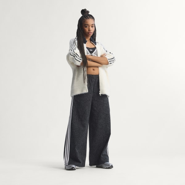 Negro Pantalón Tejido Denim AOP Firebird Extragrande