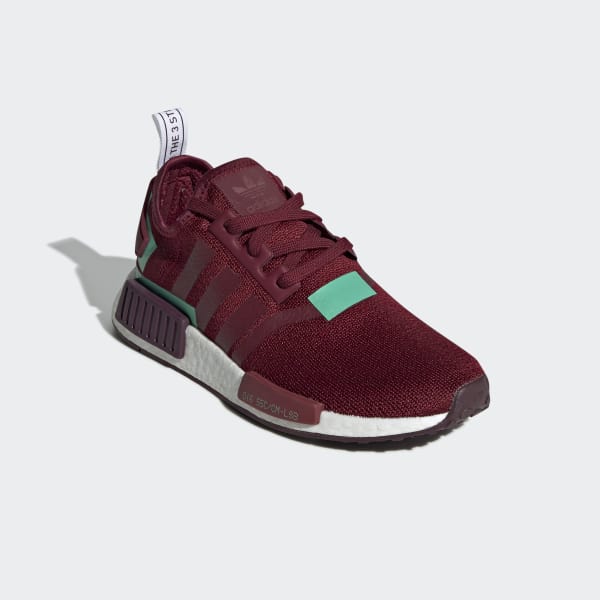 Adidas nmd r1 store maroon burgundy champs