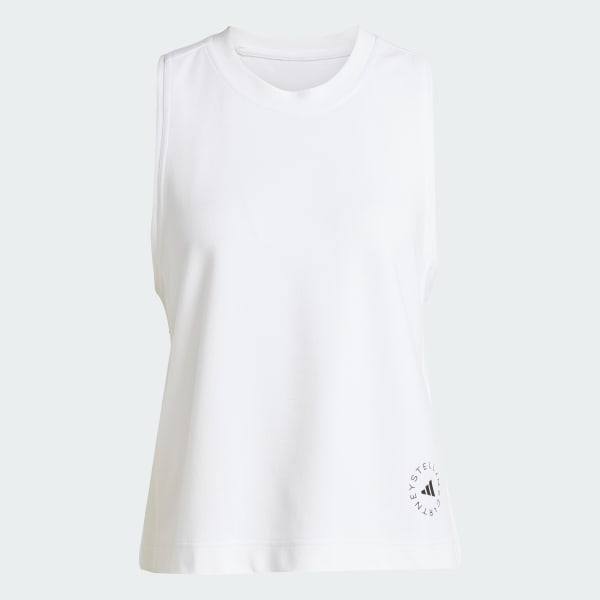 Blanco Camiseta sin mangas adidas by Stella McCartney Logo