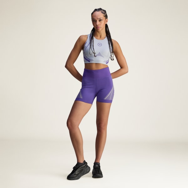 Purple adidas by Stella McCartney TruePace Running Leggings Short (1/2)