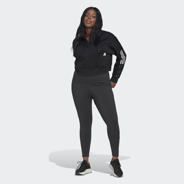 cerná Sportovní top Cropped (plus size) CW079