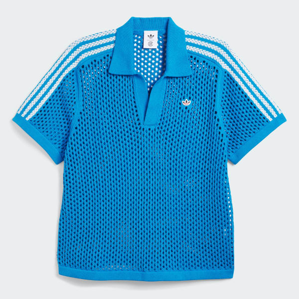 Blue CLOT Crochet Polo