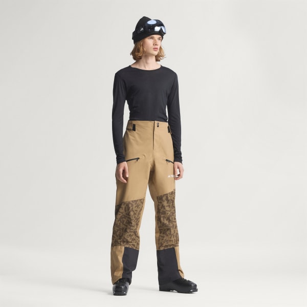 hnedá Nohavice Terrex Xperior Hybrid PRIMEKNIT CLIMAPROOF+