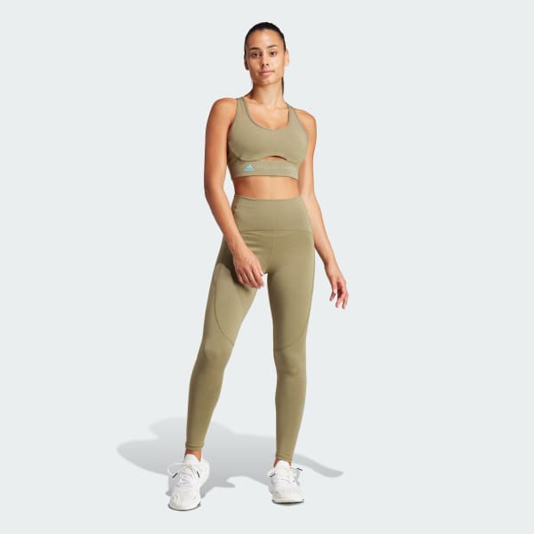 adidas by Stella McCartney 7/8 Yoga Leggings - Green | Women's Training ...