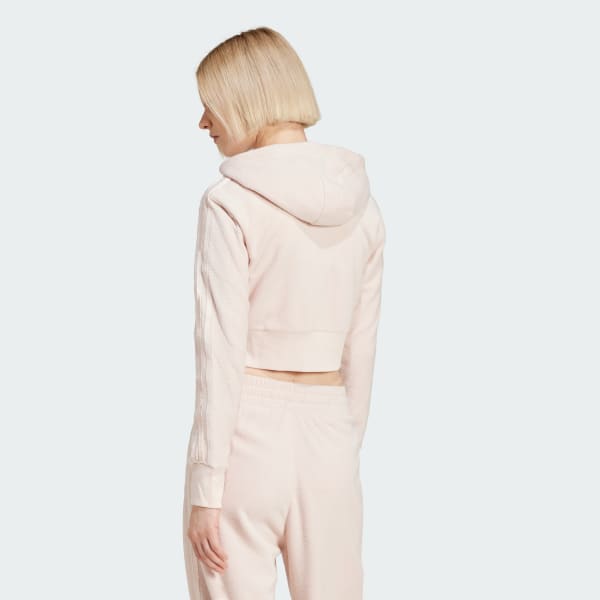 Pink Short Full-Zip Hoodie