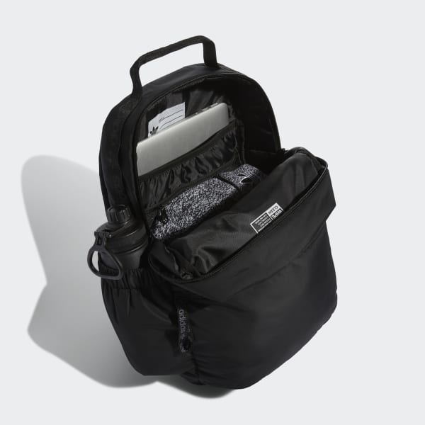 adidas Puffy Satin Backpack - Black, Women's Lifestyle