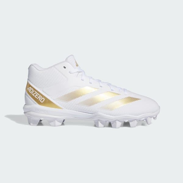 Adidas Adizero Impact.2 Molded Football Cleats Men Cloud White Gold Metallic Cloud White 9