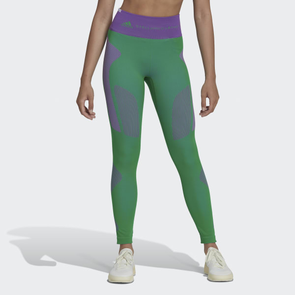 Groen adidas by Stella McCartney TrueStrength Naadloze Training Legging