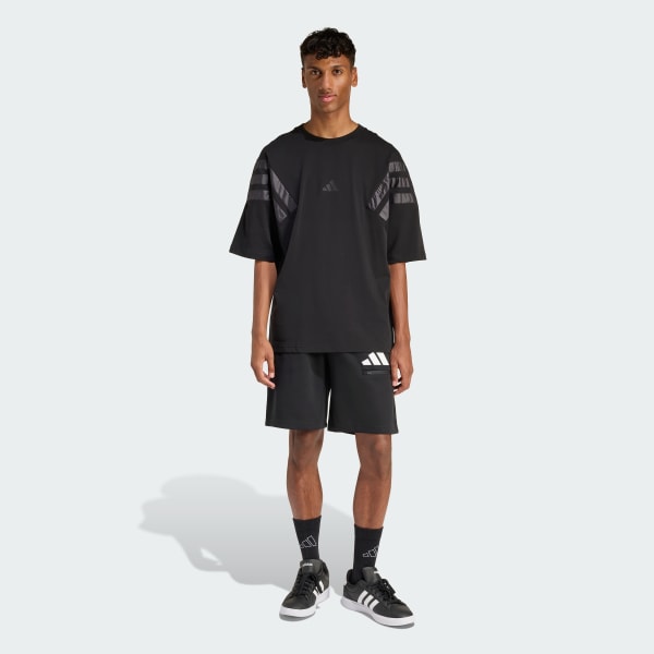 Black Future Icons Three Bar Shorts