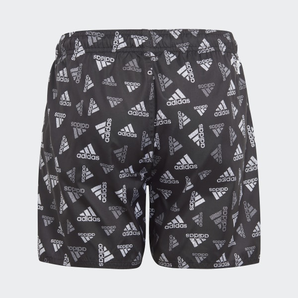Black Logo Print CLX Swim Shorts