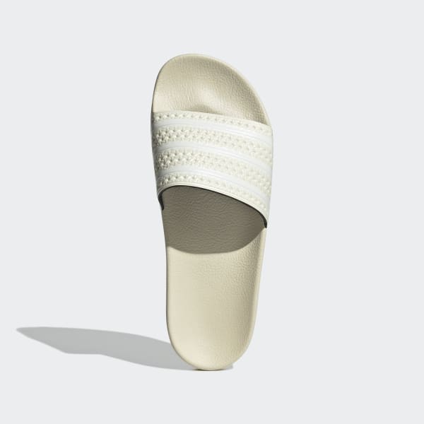 White Adilette Slides