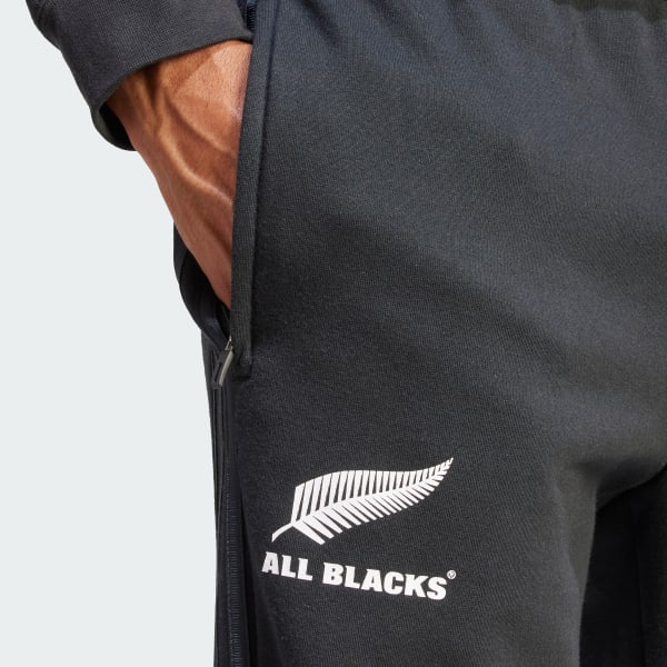 Pantalon de surv tement de rugby 3 bandes All Blacks Noir adidas