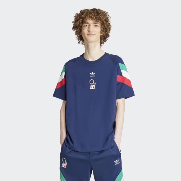 アディダス イタリア オリジナルス 半袖Tシャツ - ブルー