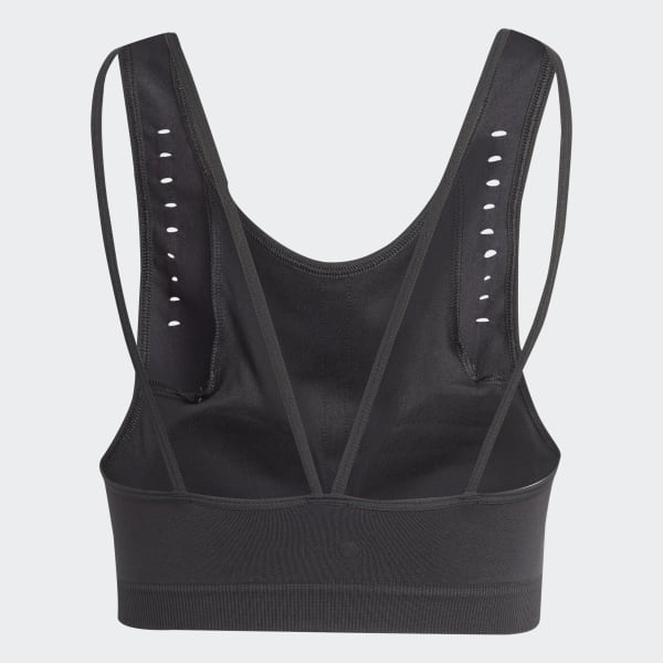 Schwarz AEROKNIT Training Light-Support Sport-BH