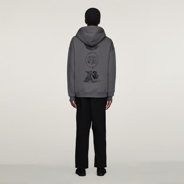Grey Y-3 Graphic Hoodie