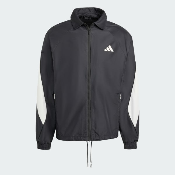 STAND ALONE STADIUM ジャンパー STAND ALONE Satin Stadium Jumper - Navy | THEROOM