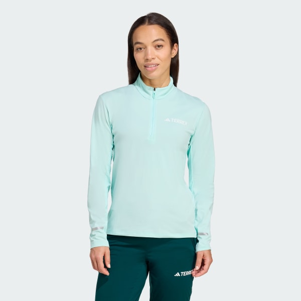 Turquoise Terrex Xperior Half-Zip Longsleeve