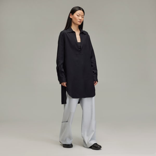 Black Y-3 Rayon Twill Shirt