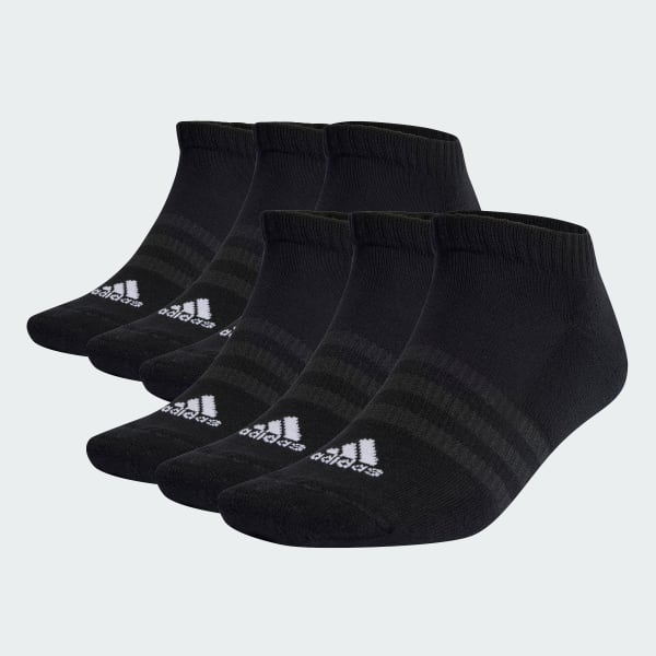 Black Cushioned Sportswear Low-Cut Socks 6 Pairs