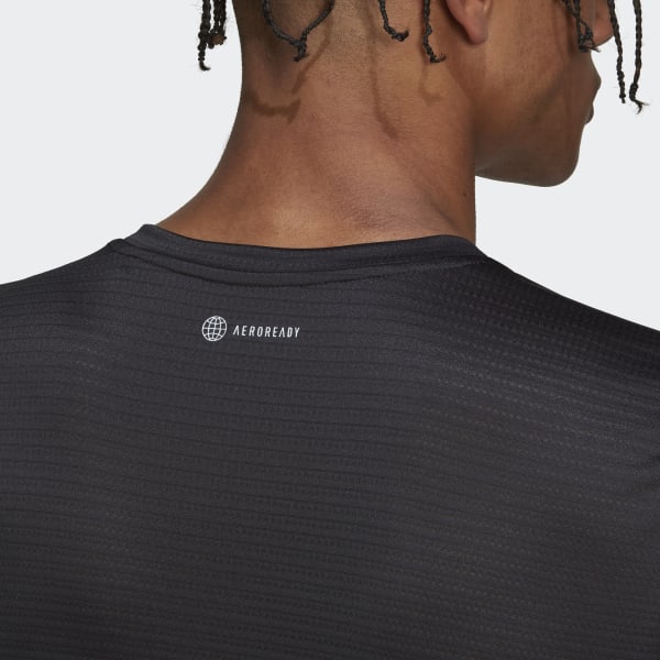 Grey Own the Run AEROREADY Graphics In-Line Running Short Sleeve T-Shirt VC650