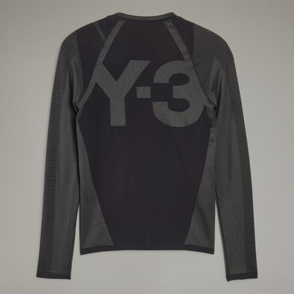 Black Y-3 Classic Knit Base Layer Long-Sleeve Top