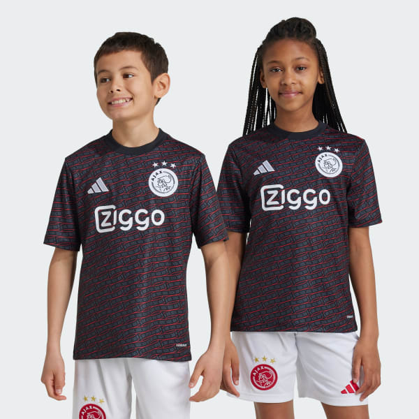 Zwart Ajax Amsterdam Pre-Match Voetbalshirt Kids