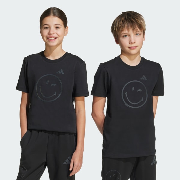 Black adidas X Smileyworld Graphics Tee Kids