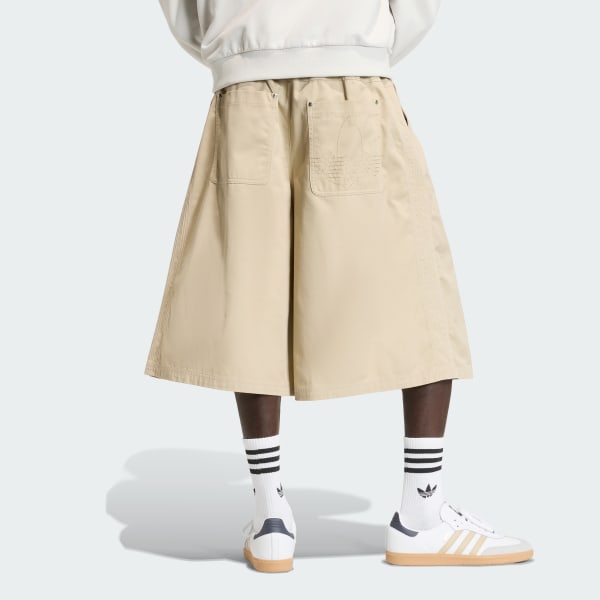 Beige 프리미엄 에센셜 워크웨어 와이드 쇼츠