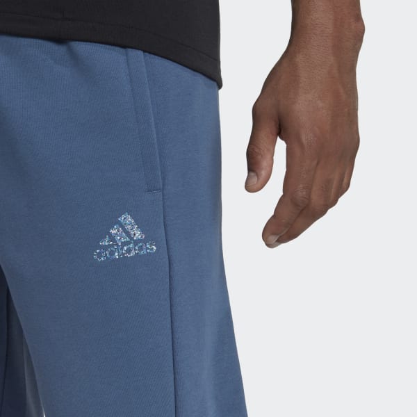 Blue Stadium Fleece Badge of Sport Cuffed Joggers UB800