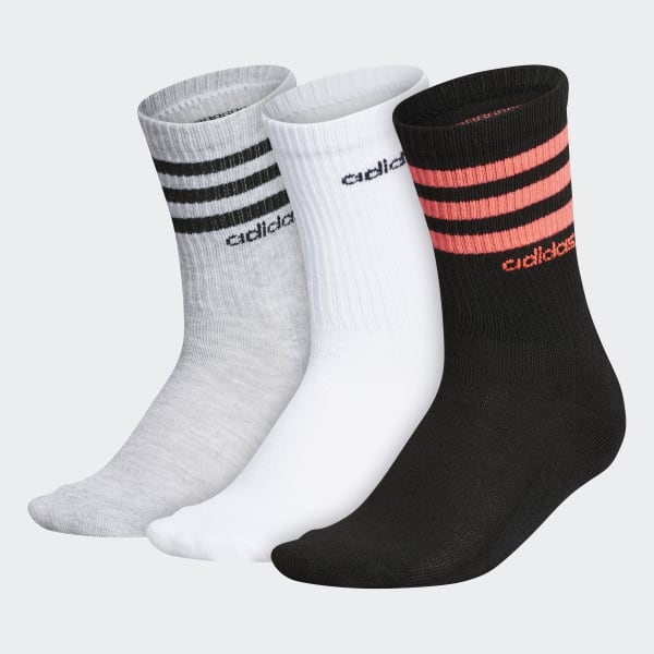 adidas 3-Stripes Crew Socks 3 Pairs - Multicolor | adidas US
