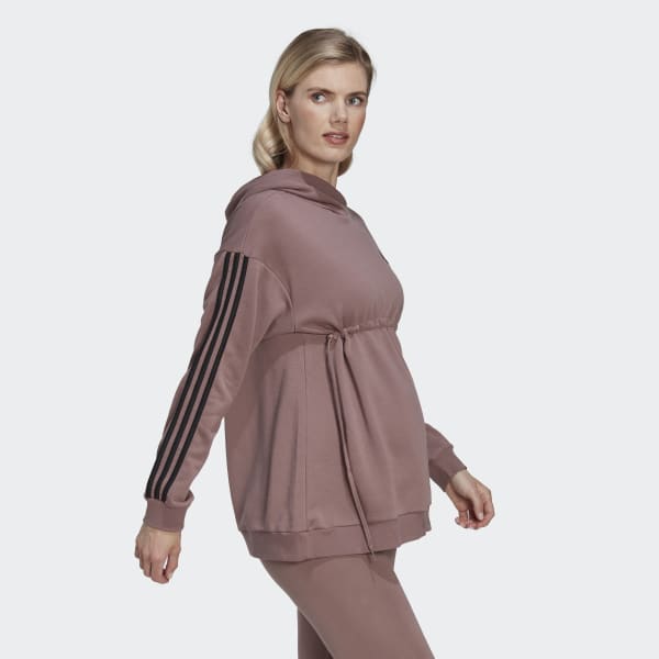 Roxo Camisola com Capuz de Algodão 3-Stripes Essentials (Pré-mamã) IRZ43
