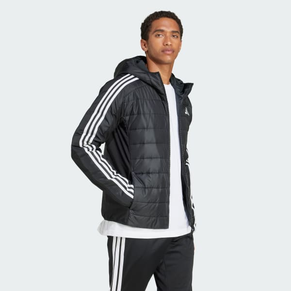 Negro Chaqueta Térmica Essentials 3 Tiras Híbrida