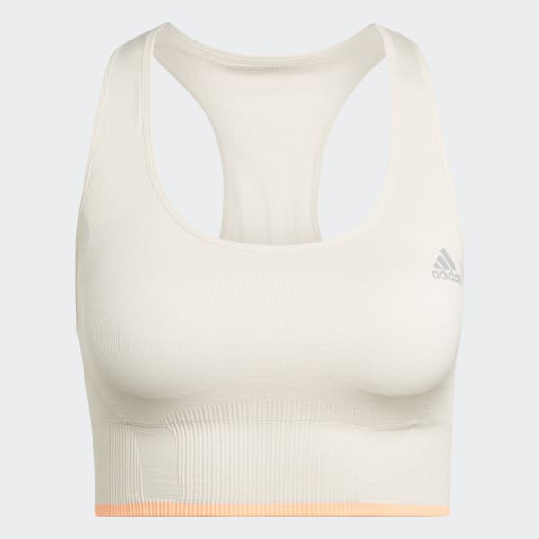 bézová Podprsenka Running Medium-Support Seamless Merino Wool