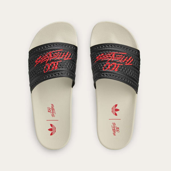 Negro Sandalias Adilette 100 Thieves